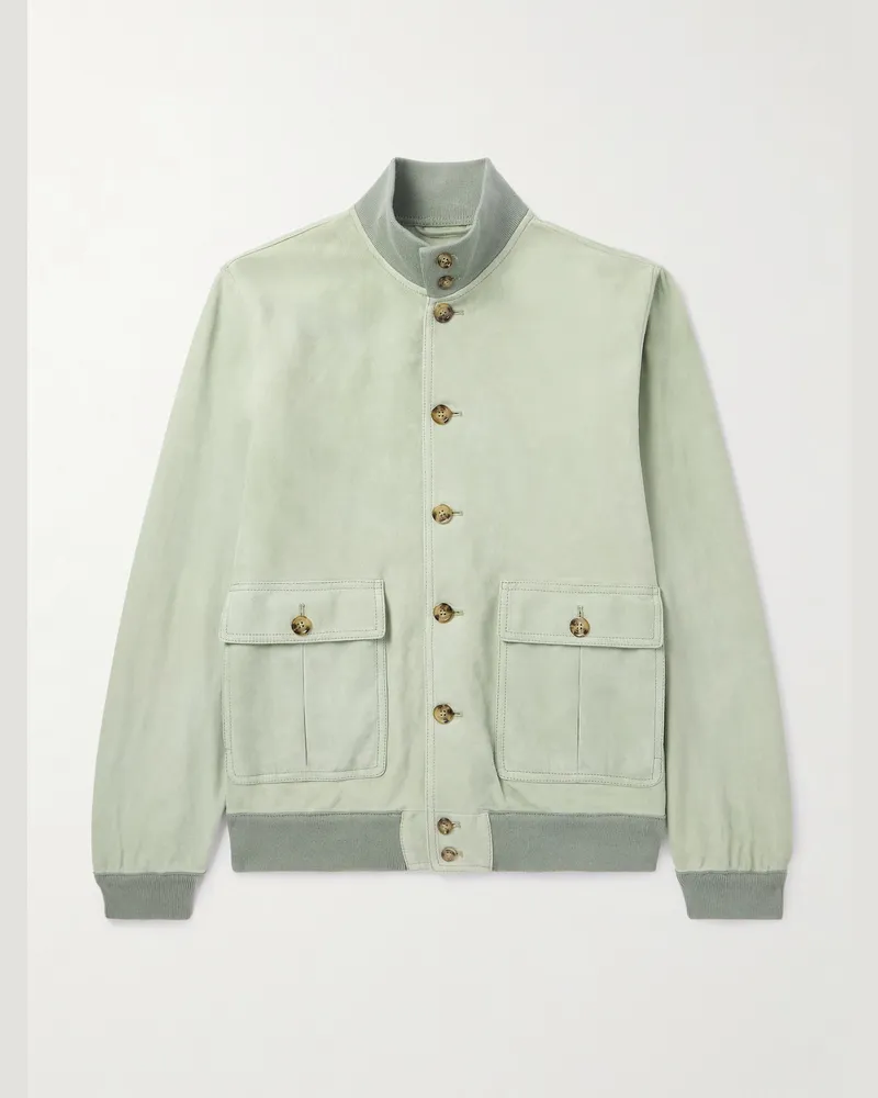 Valstar ino Jacke aus Veloursleder Grün