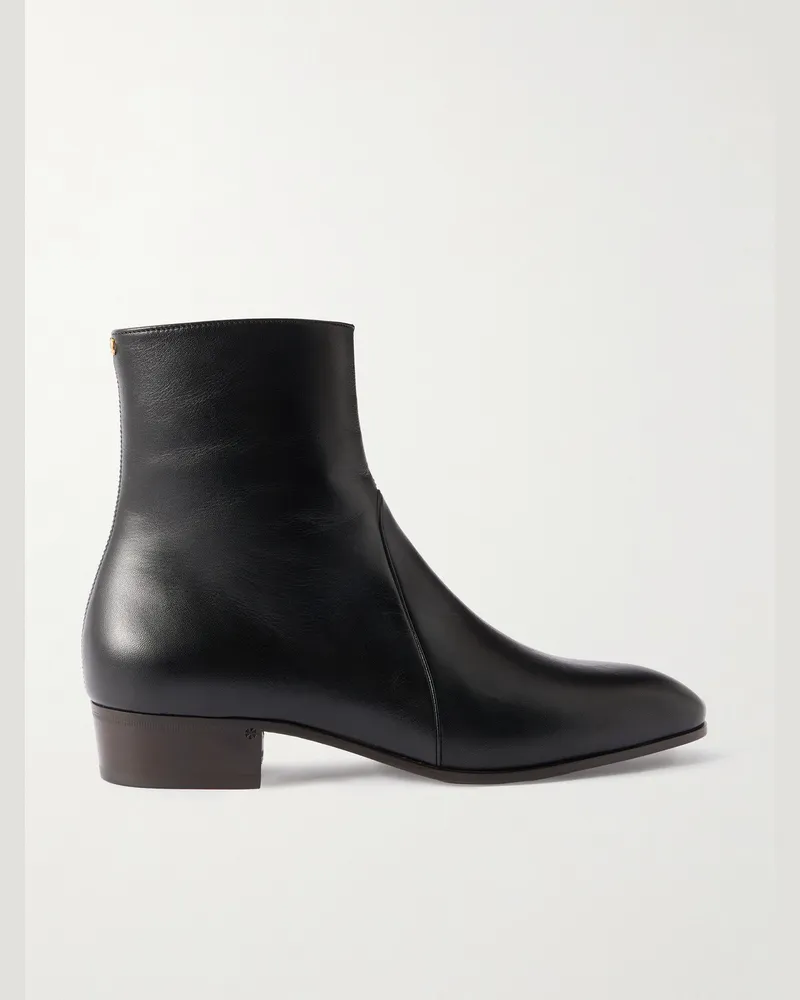 Valentino Garavani Leather Boots Black