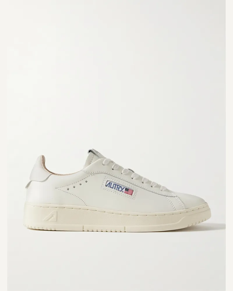 AUTRY Dallas Sneakers aus Leder mit Nubuklederbesatz Weiß