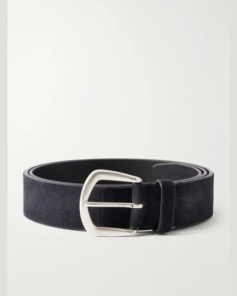 Officine Creative Italia 3.5cm Suede Belt Blue