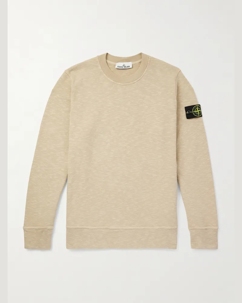 Stone Island Sweatshirt aus Baumwoll-Jersey Neutral