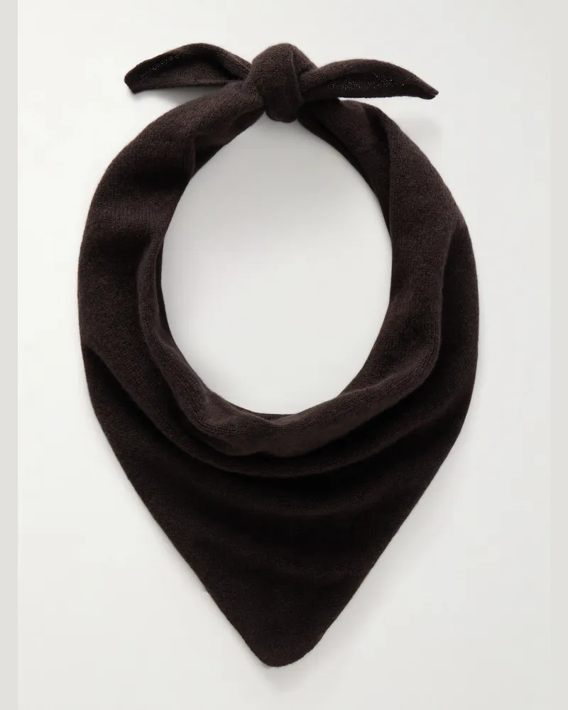 Johnstons of Elgin Reel Cashmere Scarf Brown