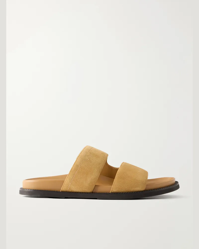 JM Weston Suede Sandals Neutrals