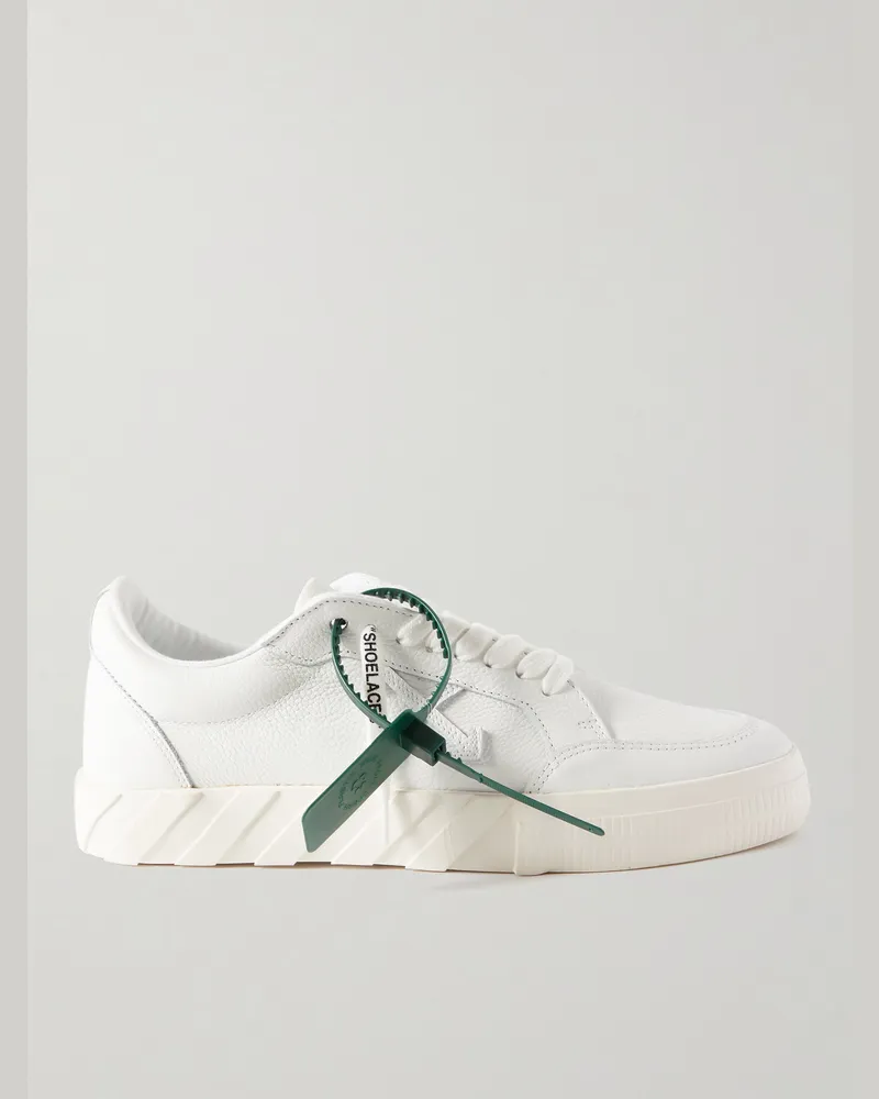 OFF-WHITE Sneakers aus vollnarbigem Leder Weiß