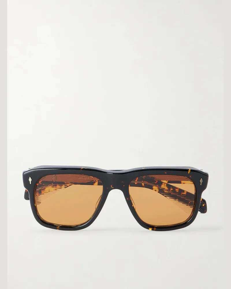 Jacques Marie Mage Yves Square-Frame Tortoiseshell Acetate Sunglasses Tortoiseshell