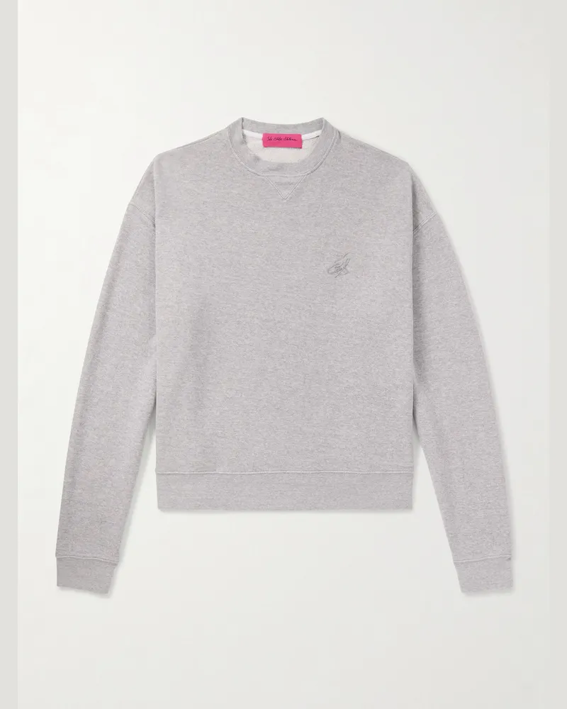 The Elder Statesman Pullover aus einer Baumwoll-Kaschmirmischung Grau