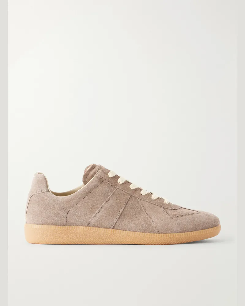 Maison Margiela Replica Suede Sneakers Brown