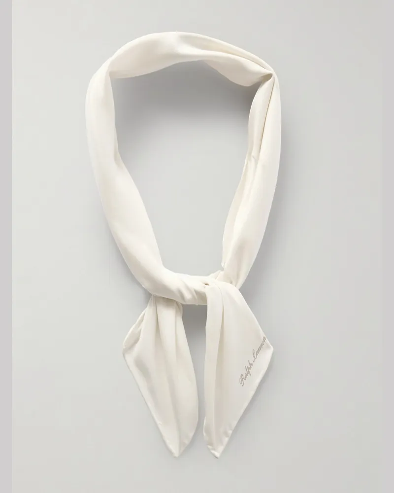 Ralph Lauren Schal aus Seide mit Logoprint Neutral