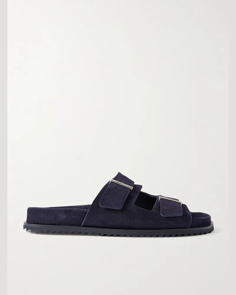 MR P. Sandalen aus Veloursleder Blau