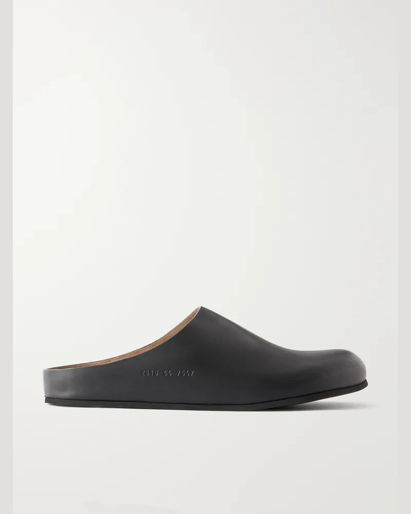 Common Projects Leather Clogs Black