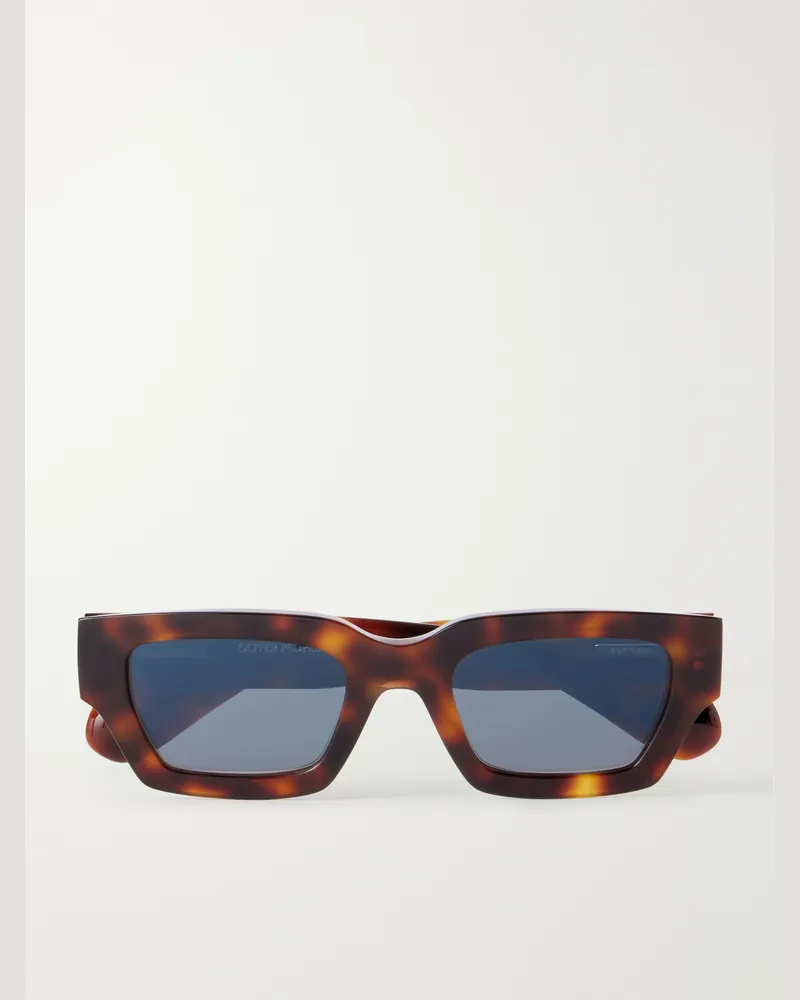 Oliver Peoples Jil Sander Edition 6 Square-Frame Tortoiseshell Acetate Sunglasses Tortoiseshell