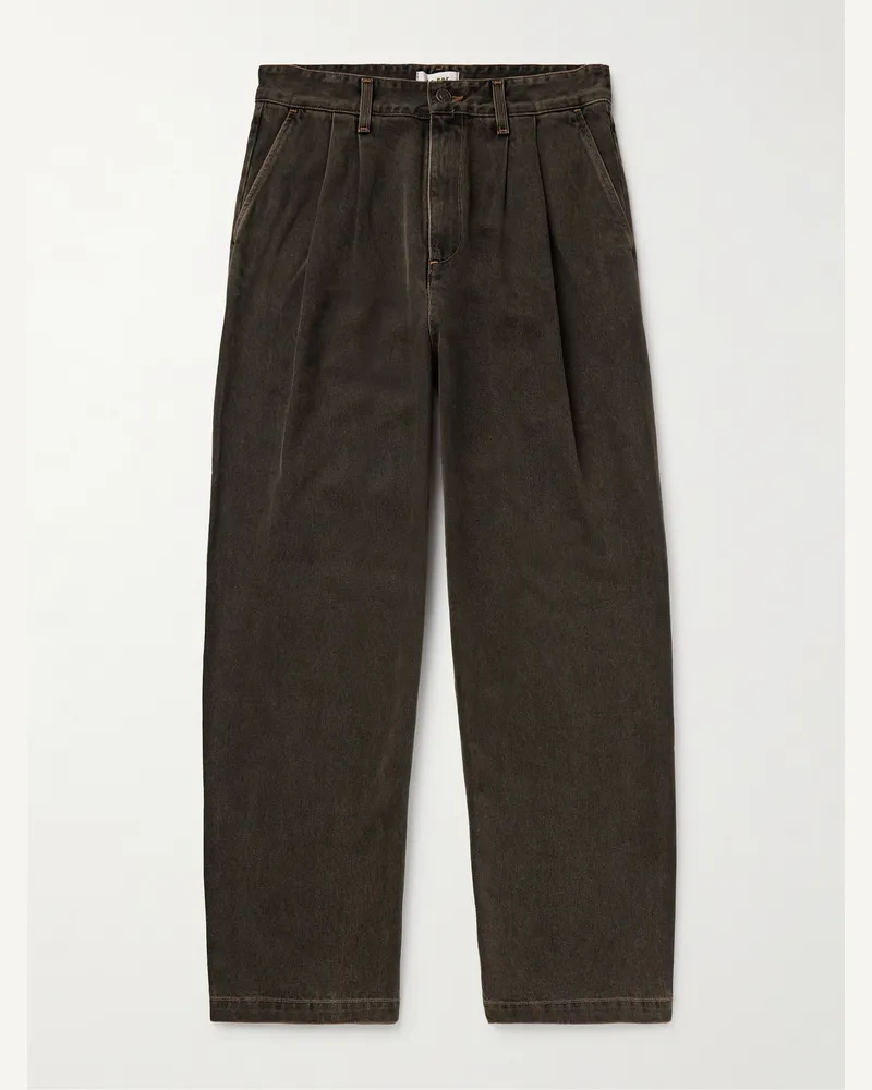 AGOLDE Slater gerade geschnittene Jeans mit Falten Braun