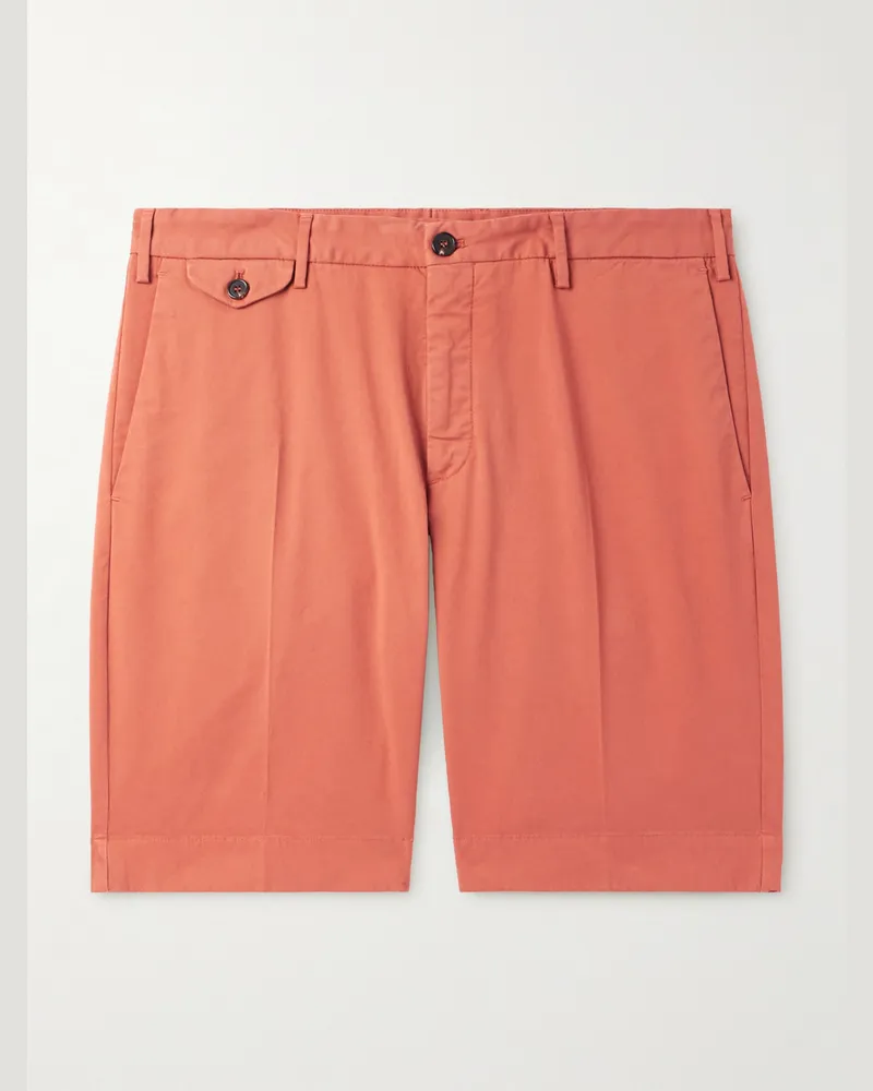 Slowear Venezia 1951 Slim-Fit Straight-Leg Cotton-Blend Bermuda Shorts Red