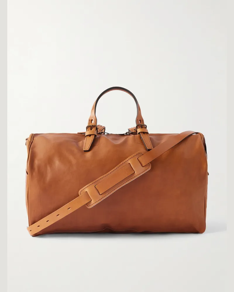 Bleu de Chauffe Weekender aus Leder Braun