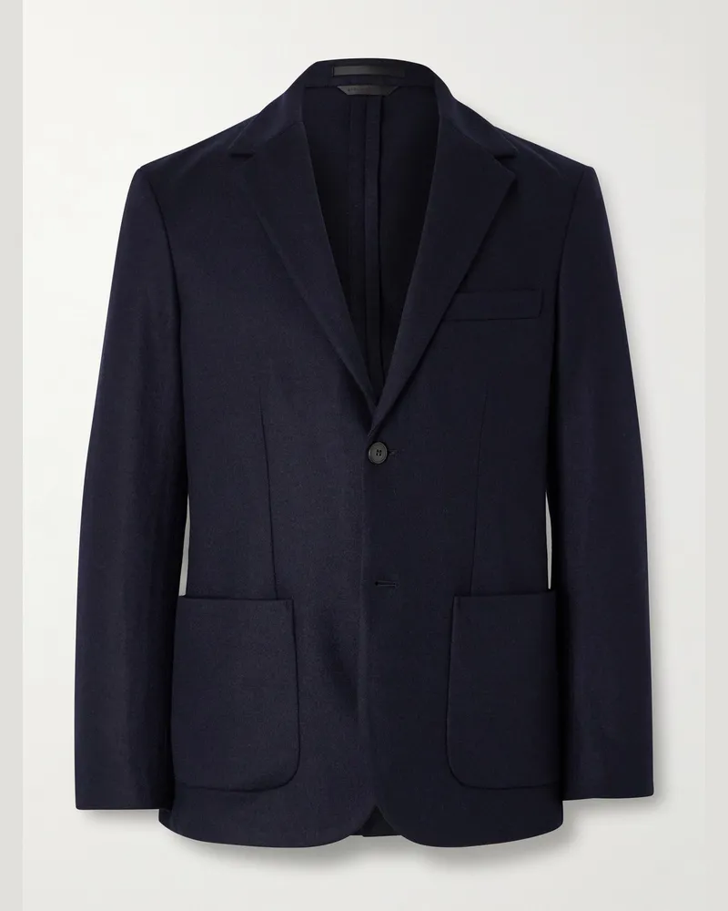 Sunspel Sakko aus Loden aus Wolle Blau