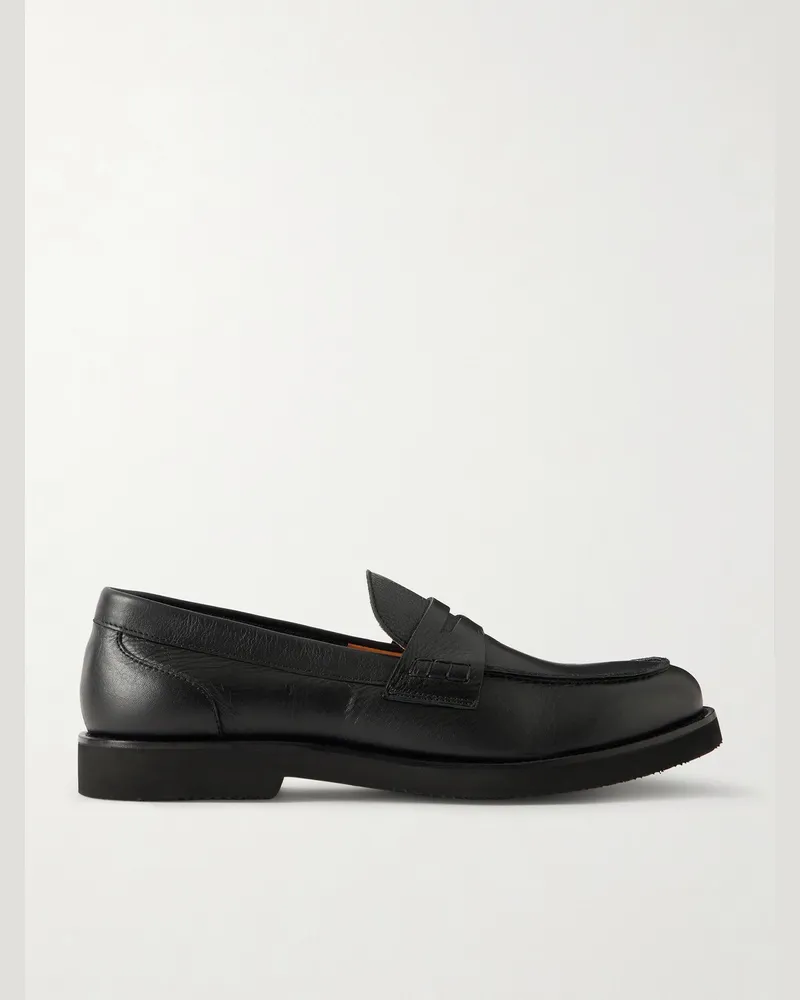 MR P. College Pennyloafers aus Leder Schwarz