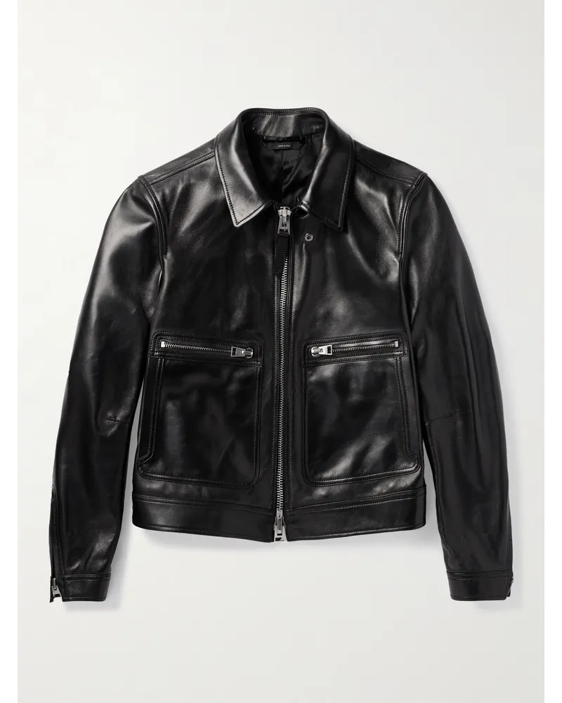 Tom Ford Lederjacke Schwarz