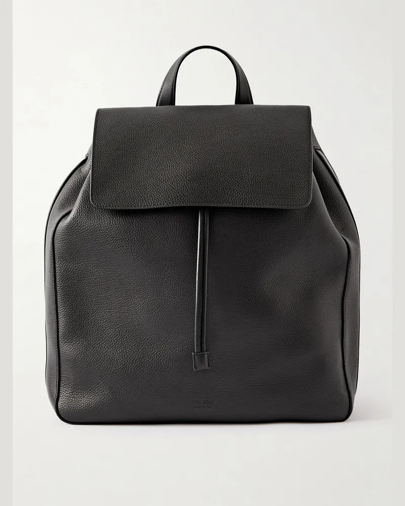 Tom Ford Leather Backpack Black