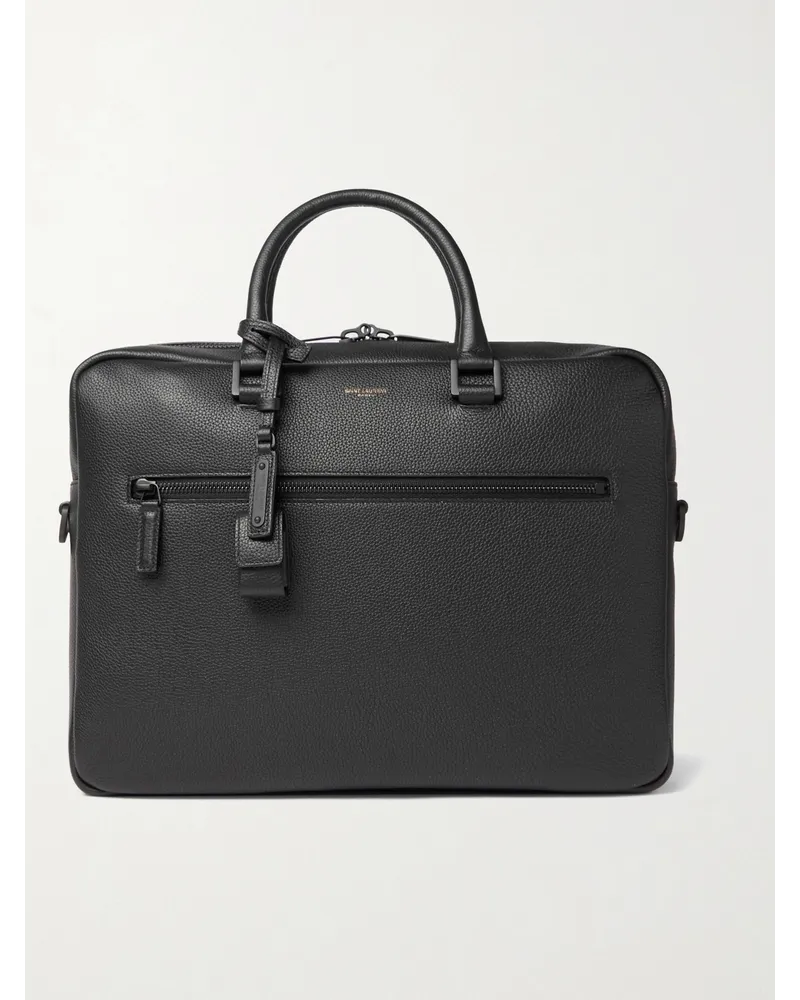 Saint Laurent Sac de Jour Full-Grain Leather Briefcase Schwarz