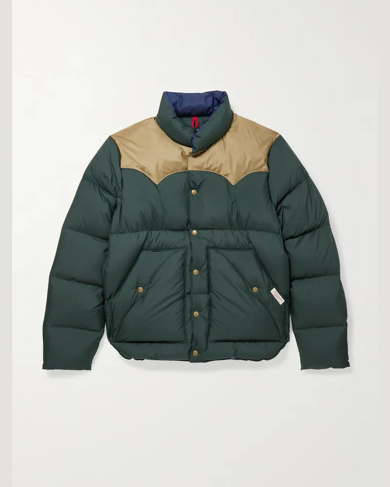 Ralph Lauren Steppjacke aus recyceltem Ripstop mit Shell-Besatz Grün