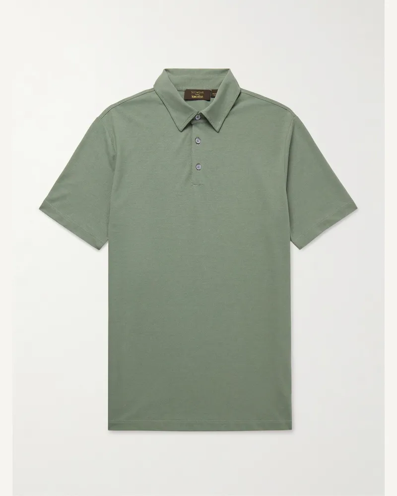 Slowear Incotex Zanone Slim-Fit IceCotton Polo Shirt Green
