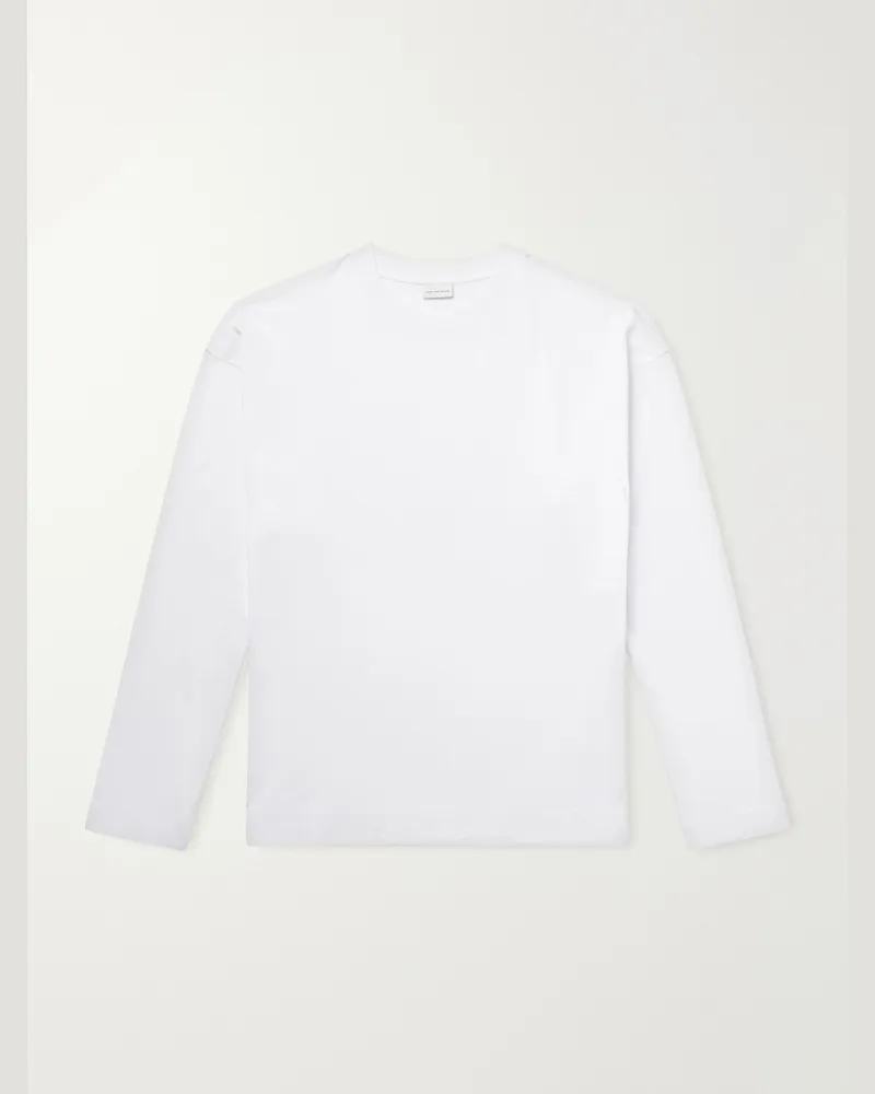 Dries van Noten Hegland Cotton-Jersey T-Shirt White