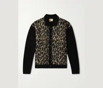 Leopard-Jacquard Cardigan