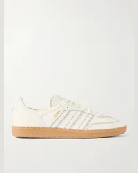 adidas Samba OG Sneakers aus Leder mit Schlangenhauteffekt und Velourslederbesatz Weiß