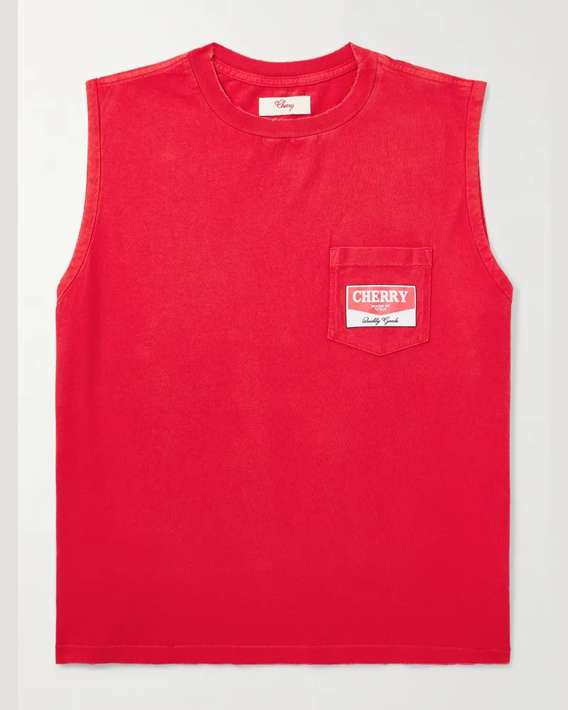 Cherry Los Angeles Tanktop aus Baumwoll-Jersey mit Logoprint Rot