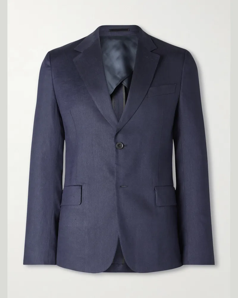 Paul Smith Slim-Fit Linen and Virgin Wool-Blend Suit Jacket Blue