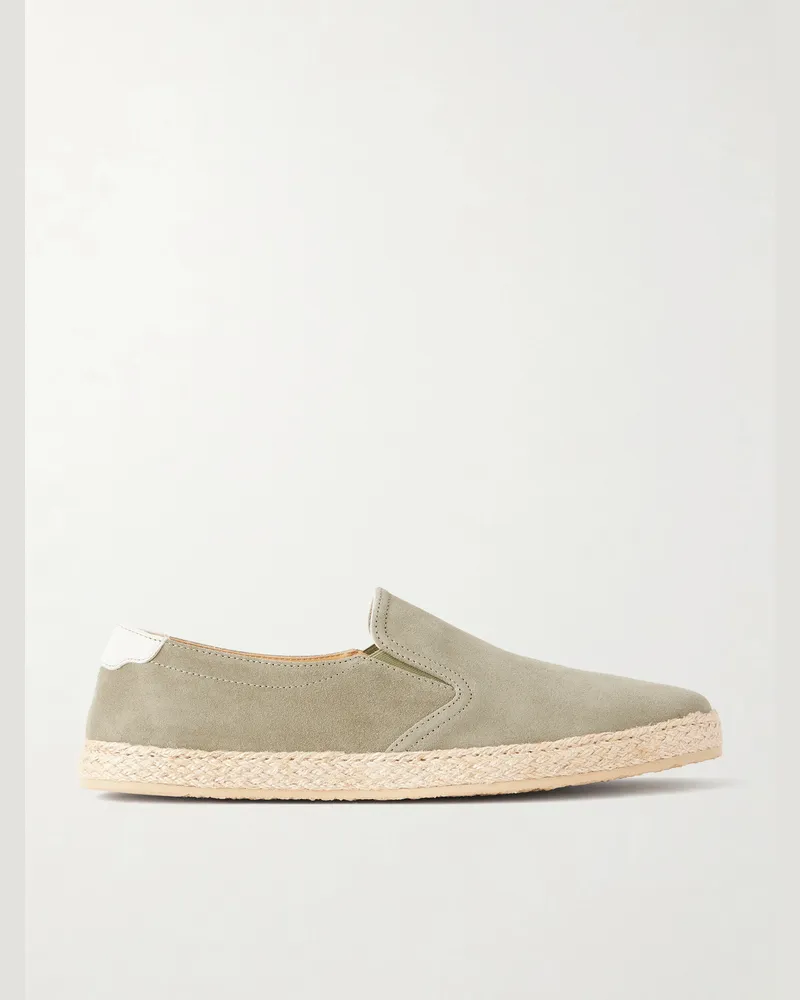 Brunello Cucinelli Suede Espadrilles Green