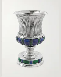 Buccellati Doge Vase aus Sterlingsilber mit Lapislazuli und Malachiten Silber