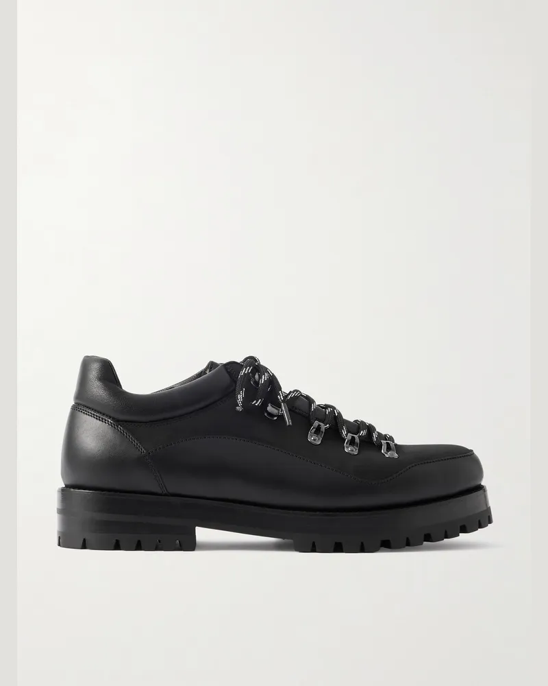 Manolo Blahnik Stelvio Stiefel aus Leder Schwarz