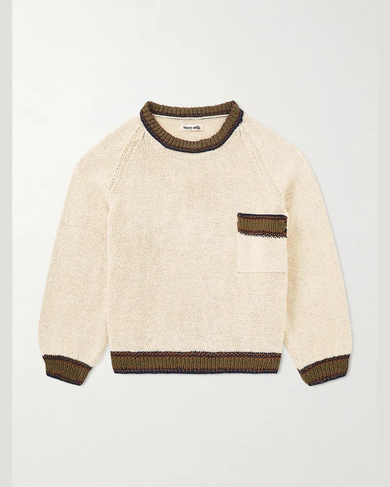 STORY mfg. Pullover aus Biobaumwolle Neutral