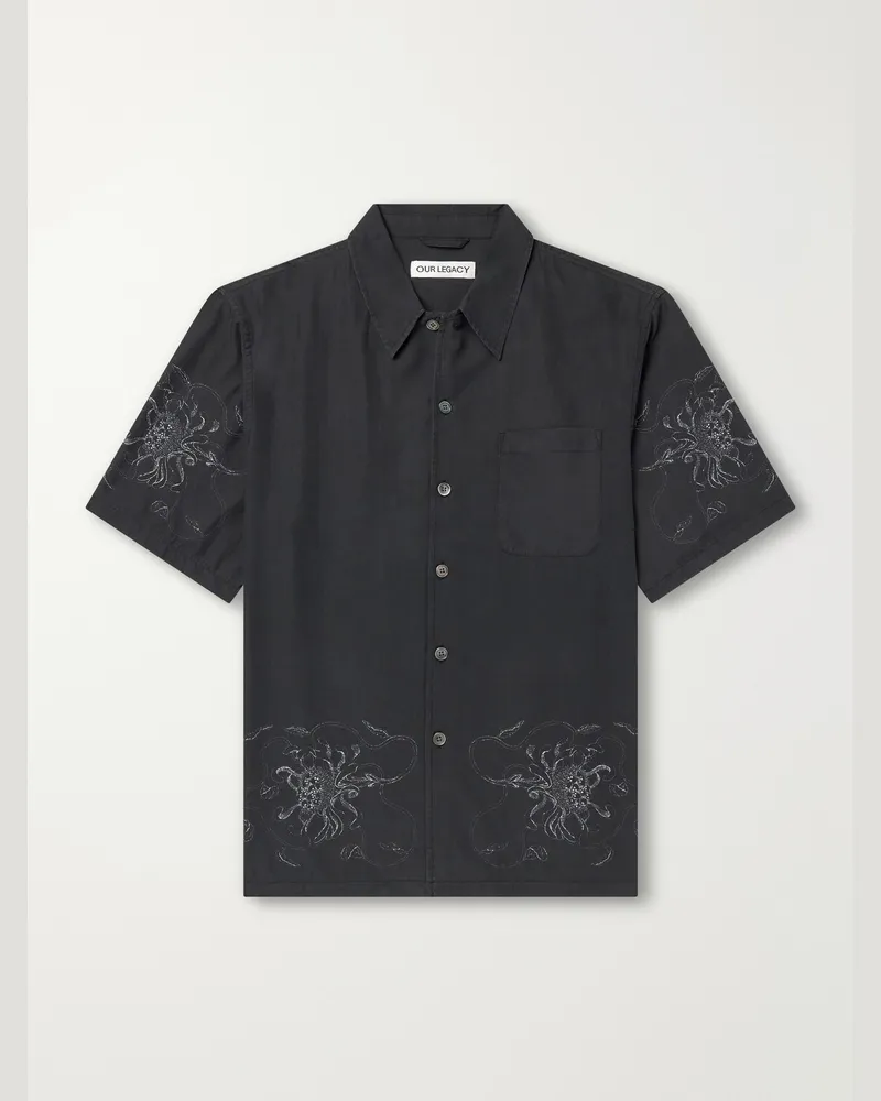 Our Legacy Every Printed Lyocell Shirt Black