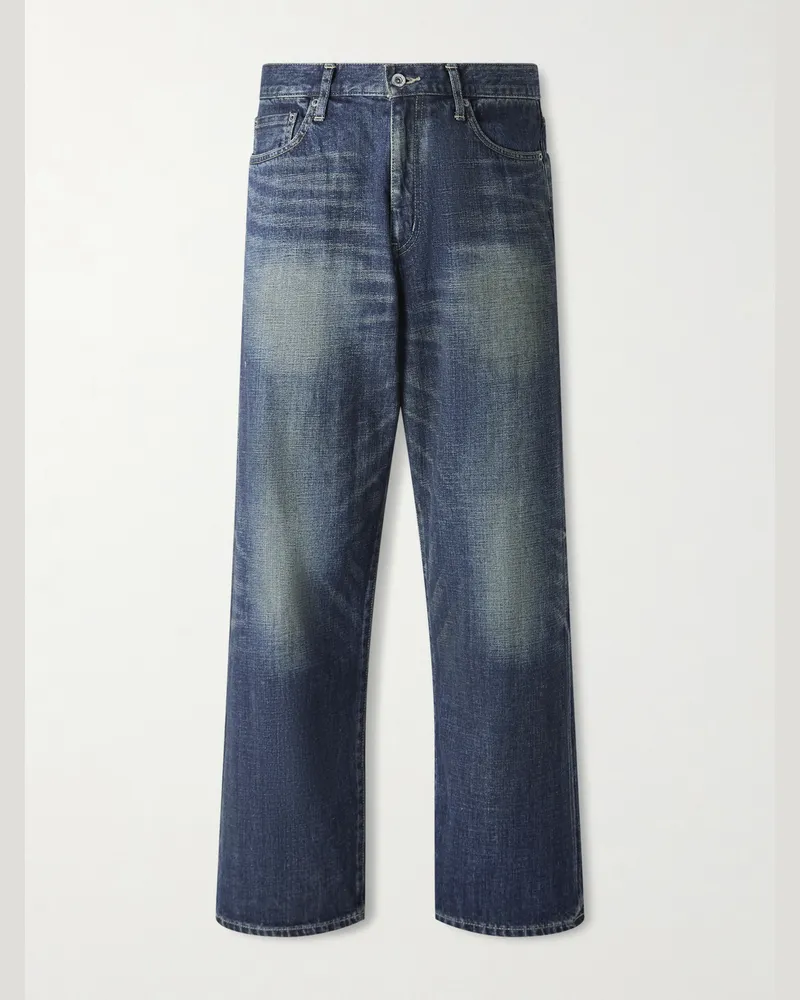 Neighborhood Weit geschnittene Jeans aus Selvedge Denim Blau