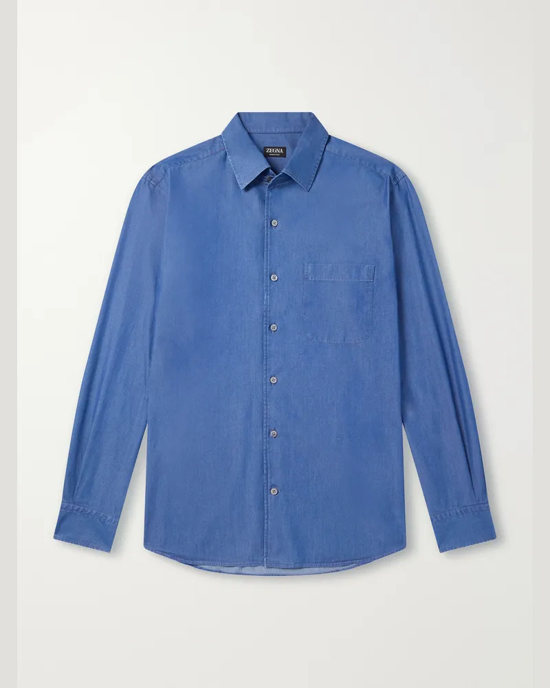 Ermenegildo Zegna Denim Shirt Blue