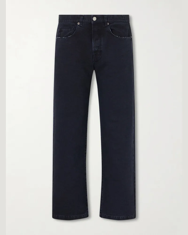 Massimo Alba Oceano Straight-Leg Cotton Trousers Blue
