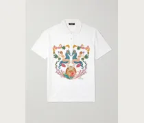 Printed Cotton-Piqué Polo Shirt
