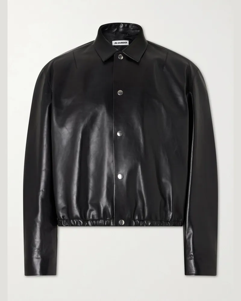 Jil Sander Leather Jacket Black