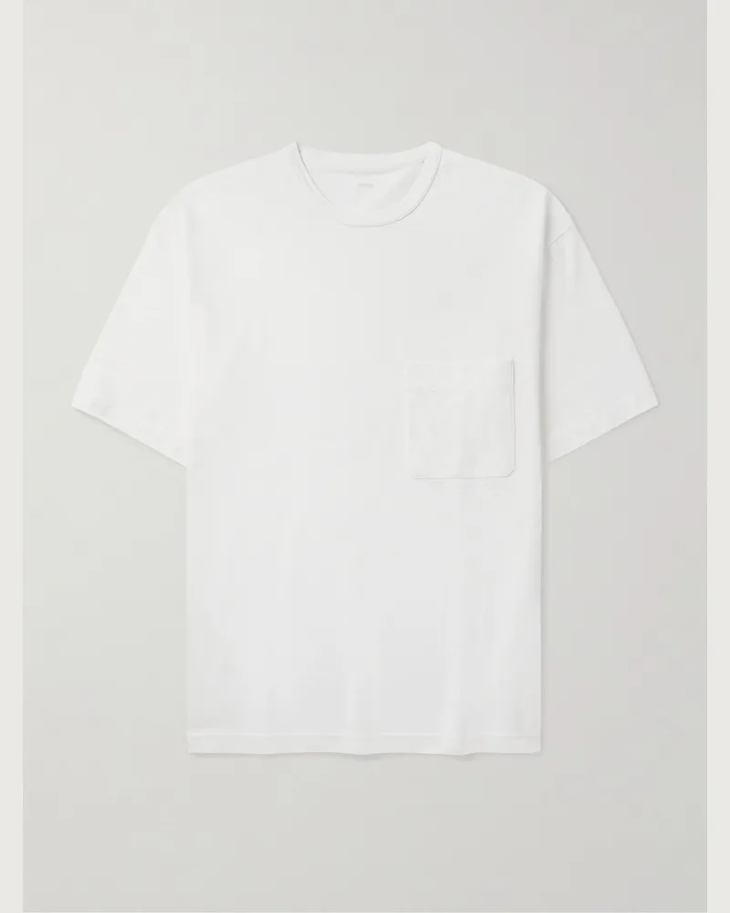 Christophe Lemaire Garment-Dyed Cotton-Jersey T-Shirt Neutrals