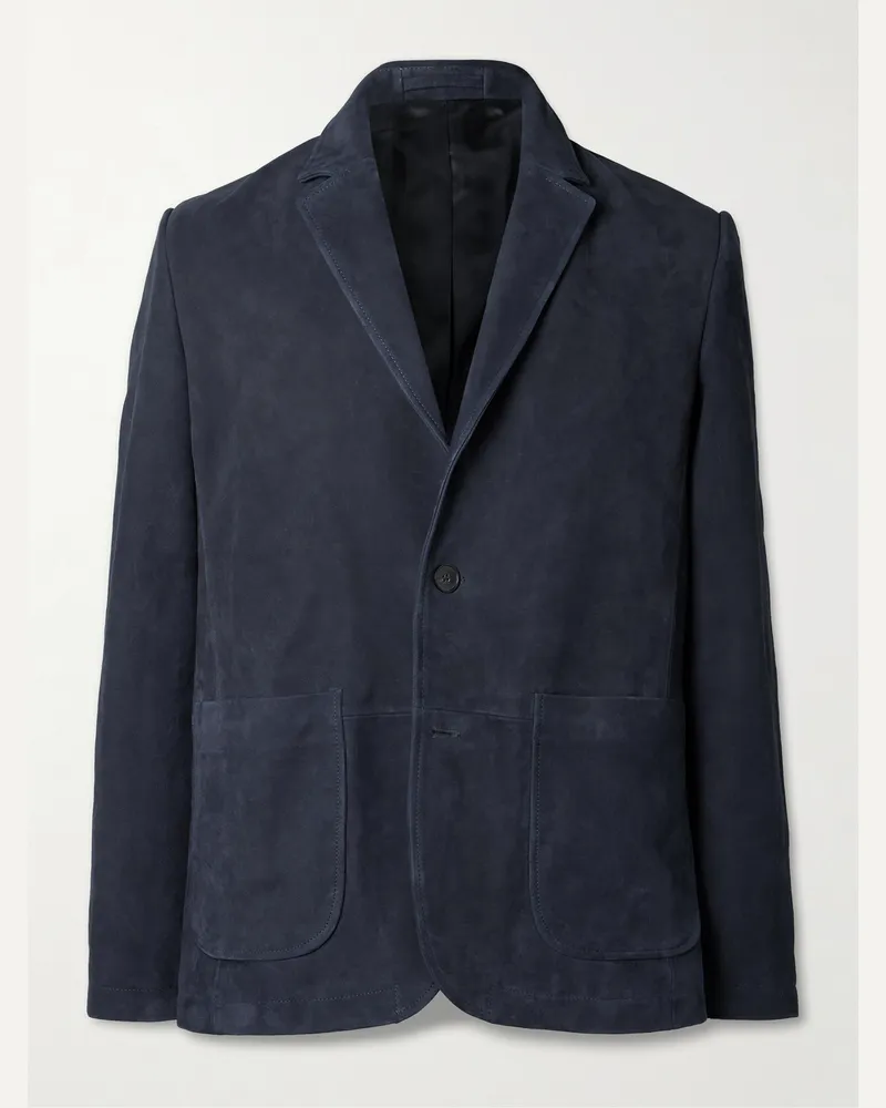 MR P. Sakko aus Veloursleder Blau