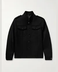 Tom Ford Hemdjacke aus Wollfilz Schwarz