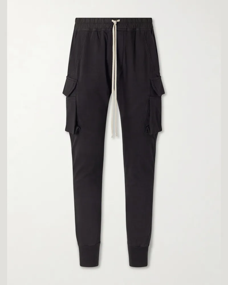 DRKSHDW by Rick Owens Mastodon Tapered Cotton-Blend Jersey Sweatpants Black