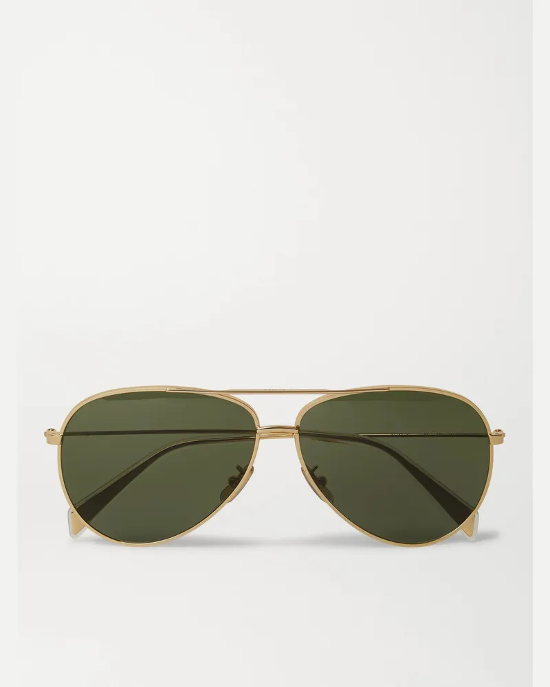 Celine Metal Frame 01 goldfarbene Pilotensonnenbrille Gold