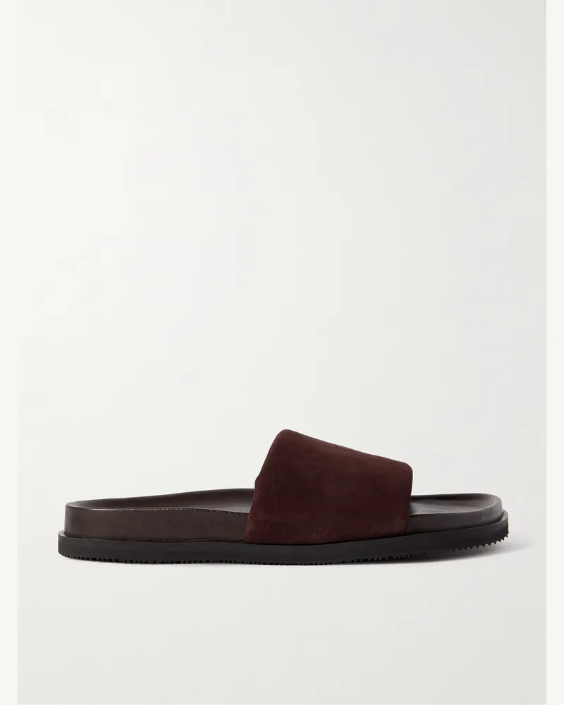 MR P. Tom Sandalen aus gepolstertem Veloursleder Braun