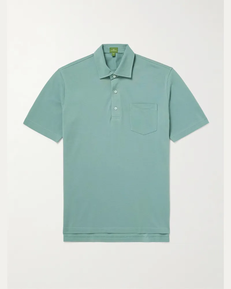 Sid Mashburn Pima Cotton-Piqué Polo Shirt Blue