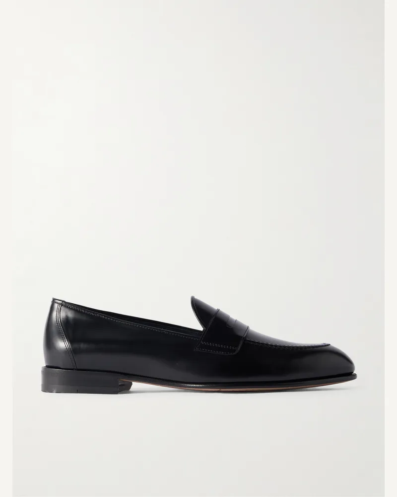 Brioni Appia Pennyloafers aus Leder Schwarz