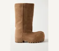 Alaska Faux Shearling-Lined Suede Boots