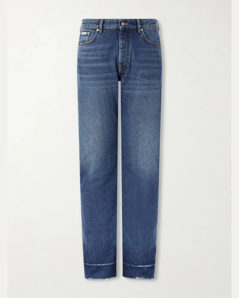 Givenchy Straight-Leg Fringed Jeans Blue
